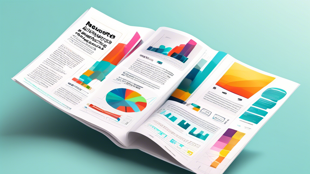 An engaging digital newsletter layout featuring colorful graphs and exclusive study results aiming to broaden its audience