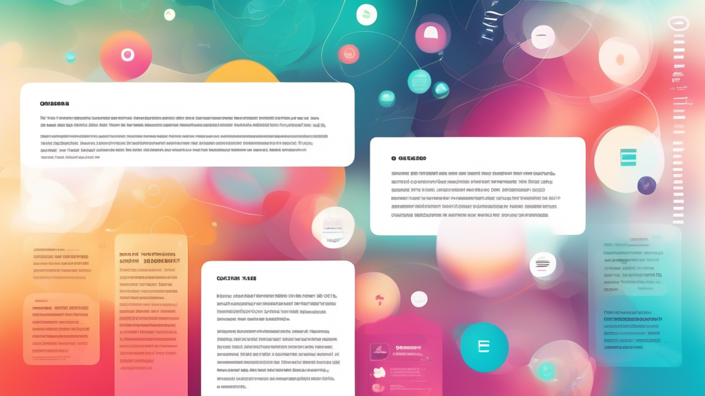 An elegant, digital newsletter layout featuring glowing testimonials and customer references in stylish quote bubbles, with a background of subtle, abstract networking icons